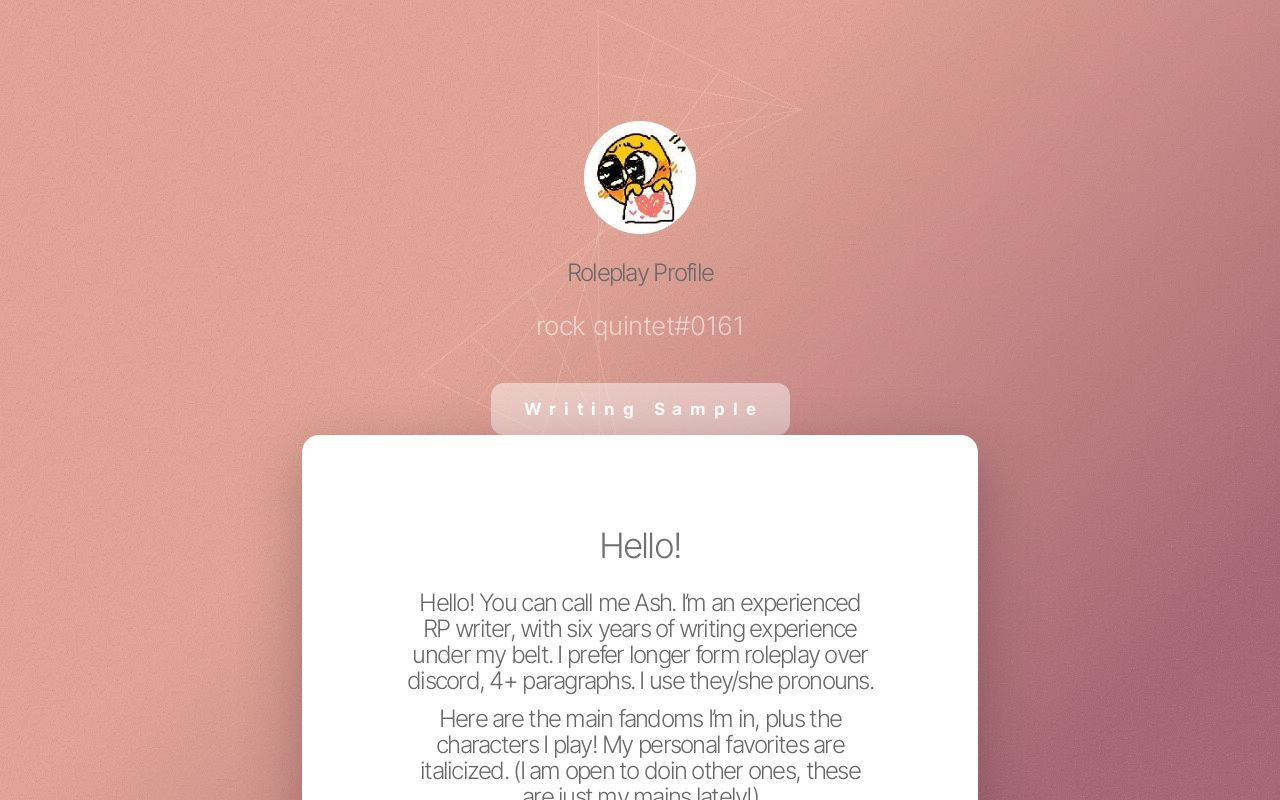 Roleplay profile